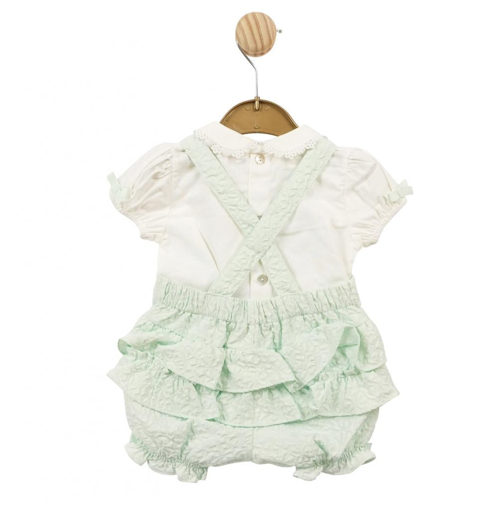 Mintini Floral Smocked Dungaree Set