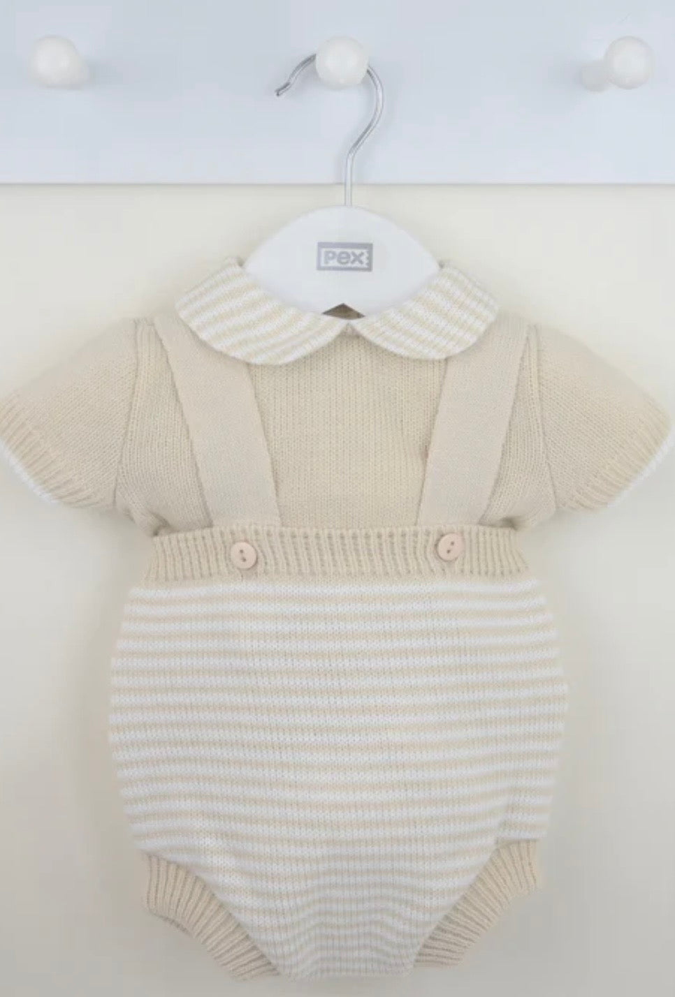 Beige Dungaree Romper